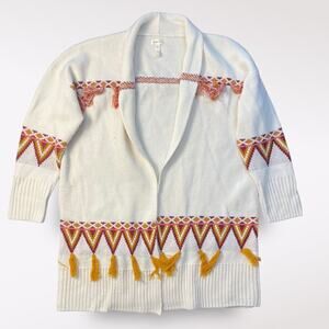 Matilda Jane Moments With You Gingersnap Tassel Cardigan Sweater Size M